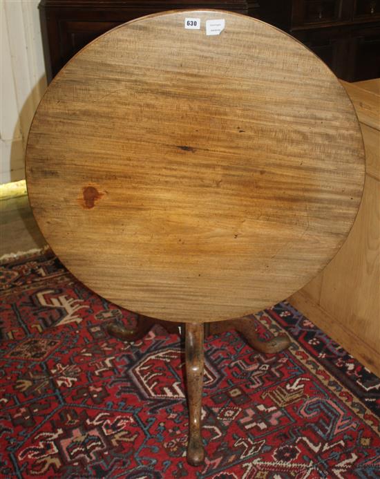 George III mahogany circular tea table(-)